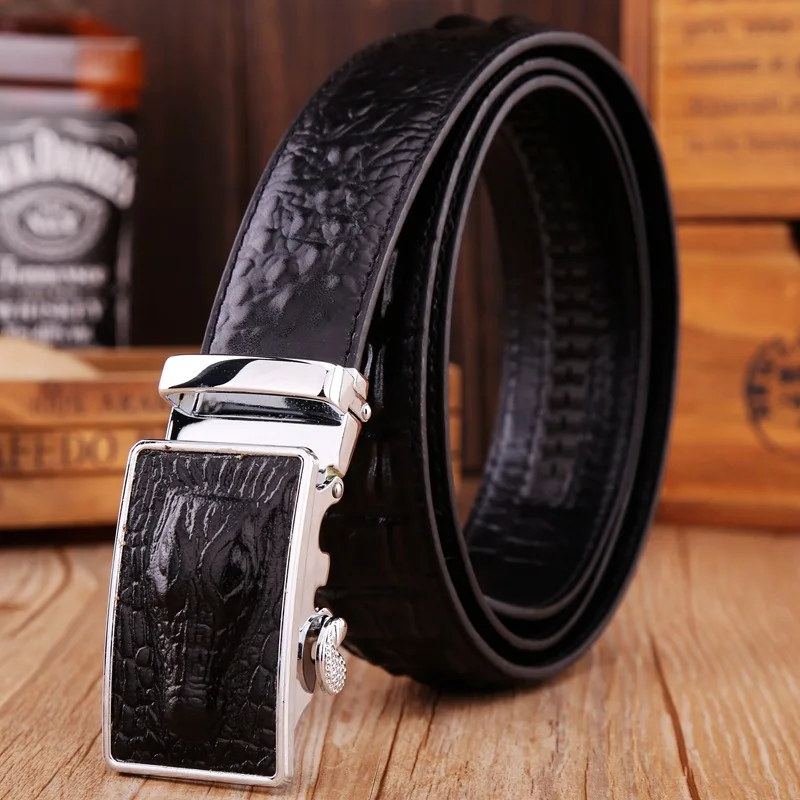 100 genuine leather men belt crocodile leather belts for business men