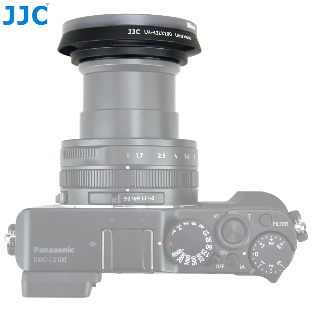 JJC металлическая бленда объектива 58 мм протектор для Panasonic LUMIX DMC-LX100 и LEICA D-LUX(Typ 109