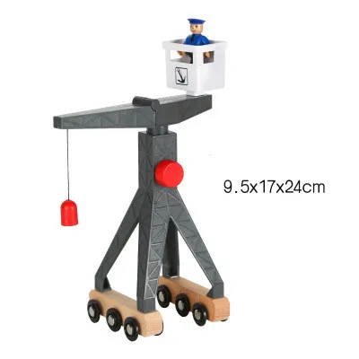 EDWONE-All Crane Track One Set Move Crane Tender деревянный поезд коллекционная игрушка железная дорога аксессуары для Thomas Brio