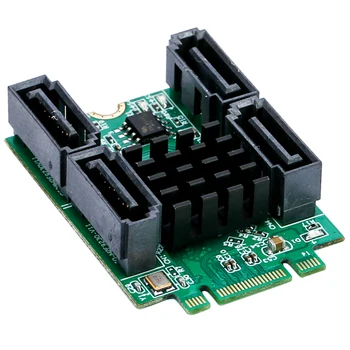

NGFF B+M key to 4 Port SATA 3.0 data Card M.2 PCI Express 2x interface to SATA 6Gbps Adapter with 7Pin SATA cable
