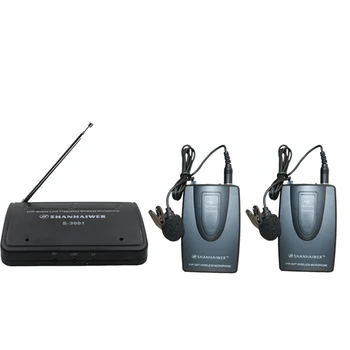 

SHANHAIWER S-3007 Mini Tie Clip-on or Head on Mic Microphone Wireless Receiver and Transmmiter wireless collar microphone
