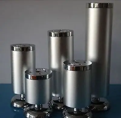 4pcs Set 200mm Metal Furniture Cabinet Legs Adjustable Bed Table Sofa Leg Feet