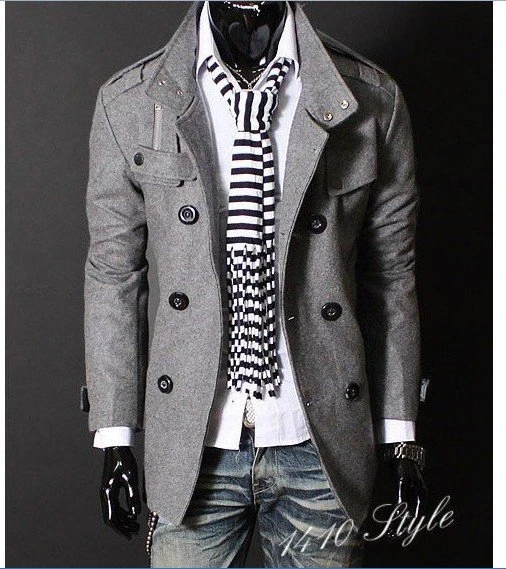 trench homme gris clair
