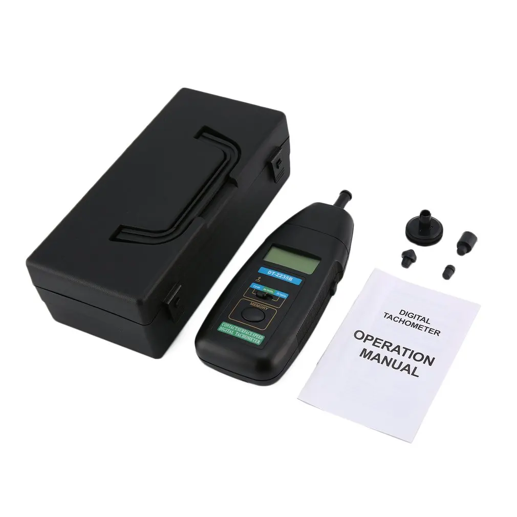 JTW DT 2235B ЖК цифровой тахометр контактный RPM Tach тестер Измеритель датчик скорости