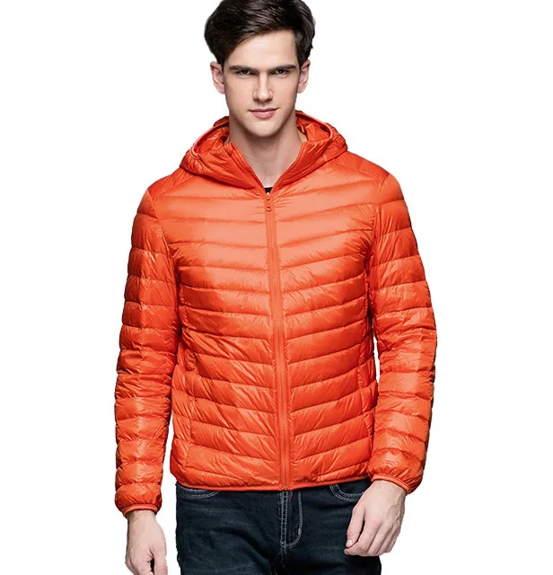 Man Winter Autumn Jacket 90% White Duck Down Jackets Men Hooded Ultra Light Warm Outwear Coat Parkas Outdoors | Мужская одежда