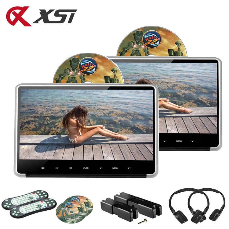 2 шт. автомобильный DVD-плеер с сенсорной кнопкой 11 6 дюйма HDMI/FM/IR/USB/SD/игровой