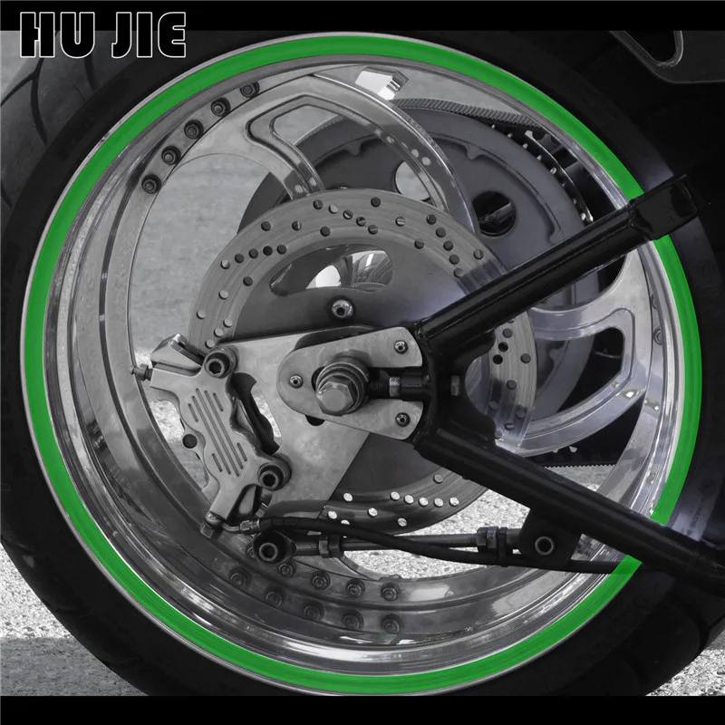 16 полосок светоотражающий мотоцикл автомобиль велосипед колеса стикер s обода полоса колеса наклейка лента наклейка 18 дюймов для Kawasaki NINJA 250 300