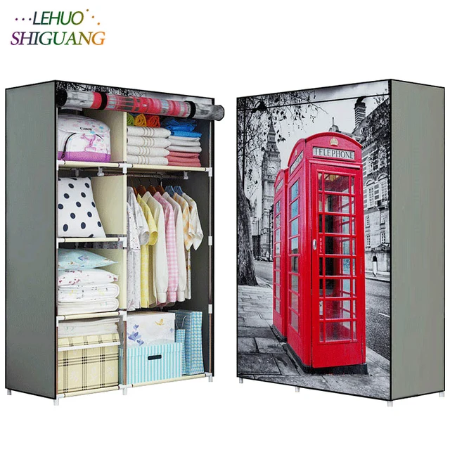 Buy New 3D printing Non woven Fabric Wardrobe Storage
