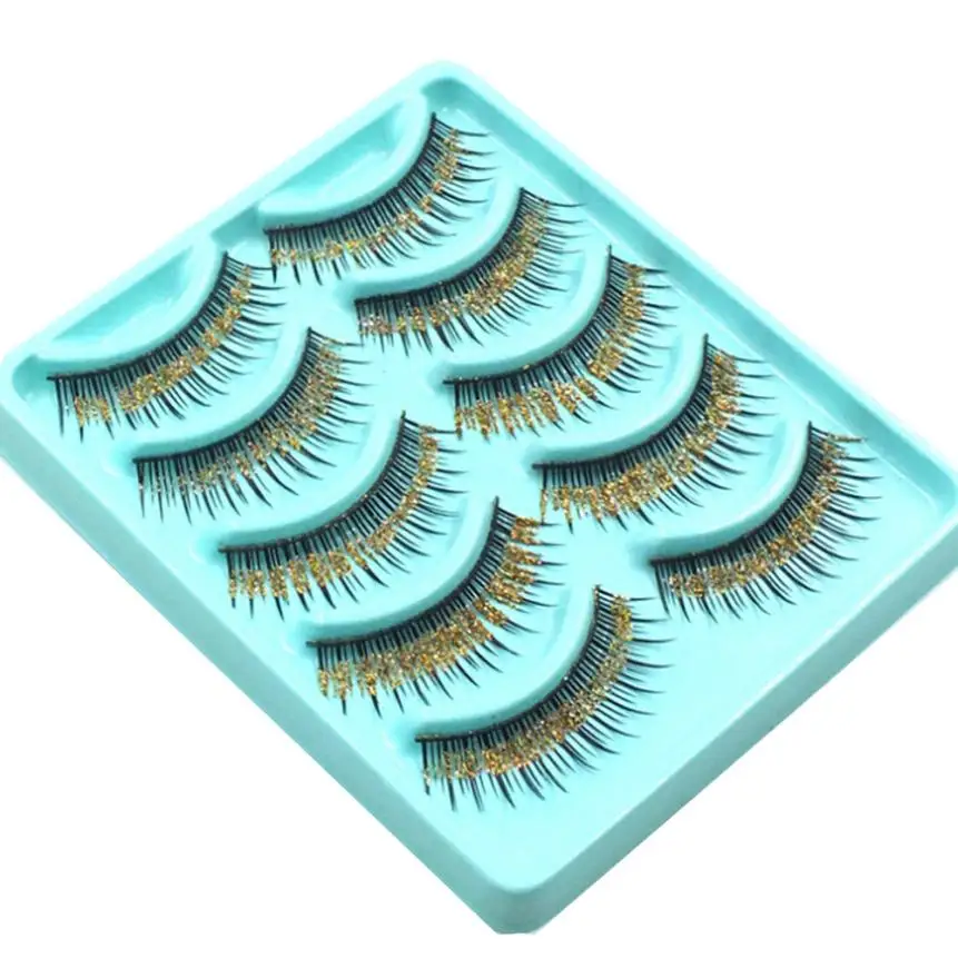 5 Pair false eyelashes Thick Stage Cross Bridal Makeup False Eyelashes
