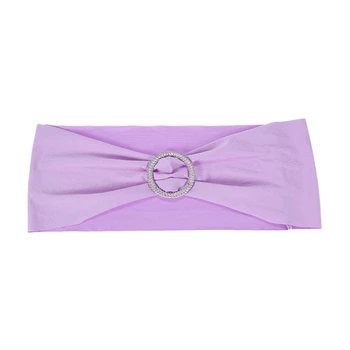 

50 Pieces Chair Bow Ribbon Chair Ring, Wedding Dress Stretch Chair Back Hoop Free Bow Tie