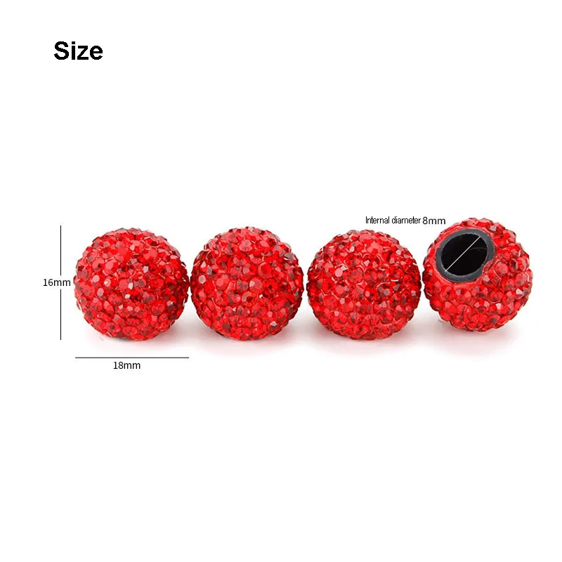 4 шт./лот Bling Rhinestone Универсальный Автомобильный шинный воздушный клапан колпачки