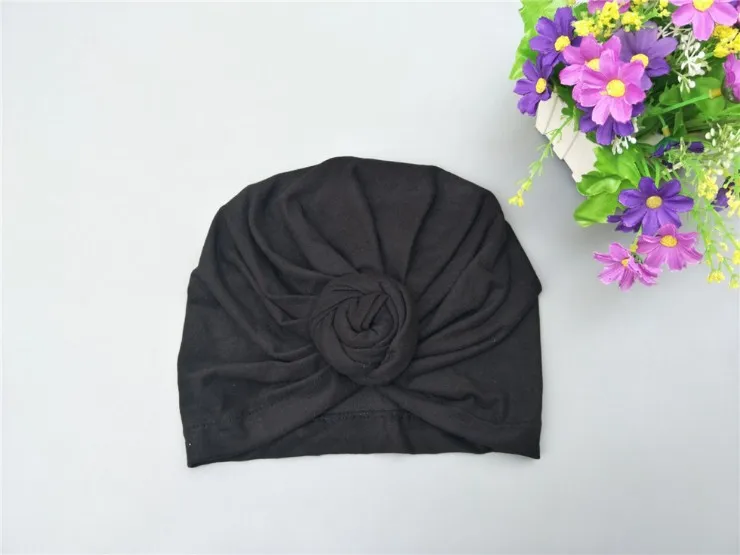 Новые шляпы для девочек BeBe Turban Hood однотонная завязанная шапка унисекс из хлопка мягкие милые шапки Аксессуары для новорожденных