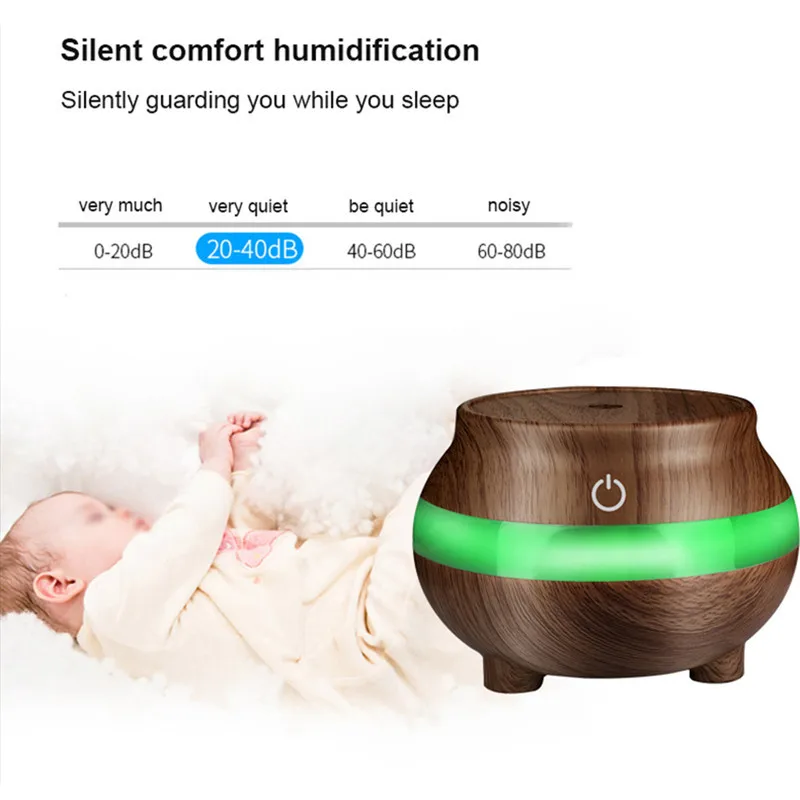  Air Humidifier USB Aromatherapy  Diffuser Ultrasonic with Colorful Light Essential Oil 08