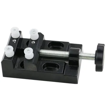 

Aluminum alloy mini-bench vise table clamp flat jaw clamp olive walnut grinding fixture grinder DIY tool