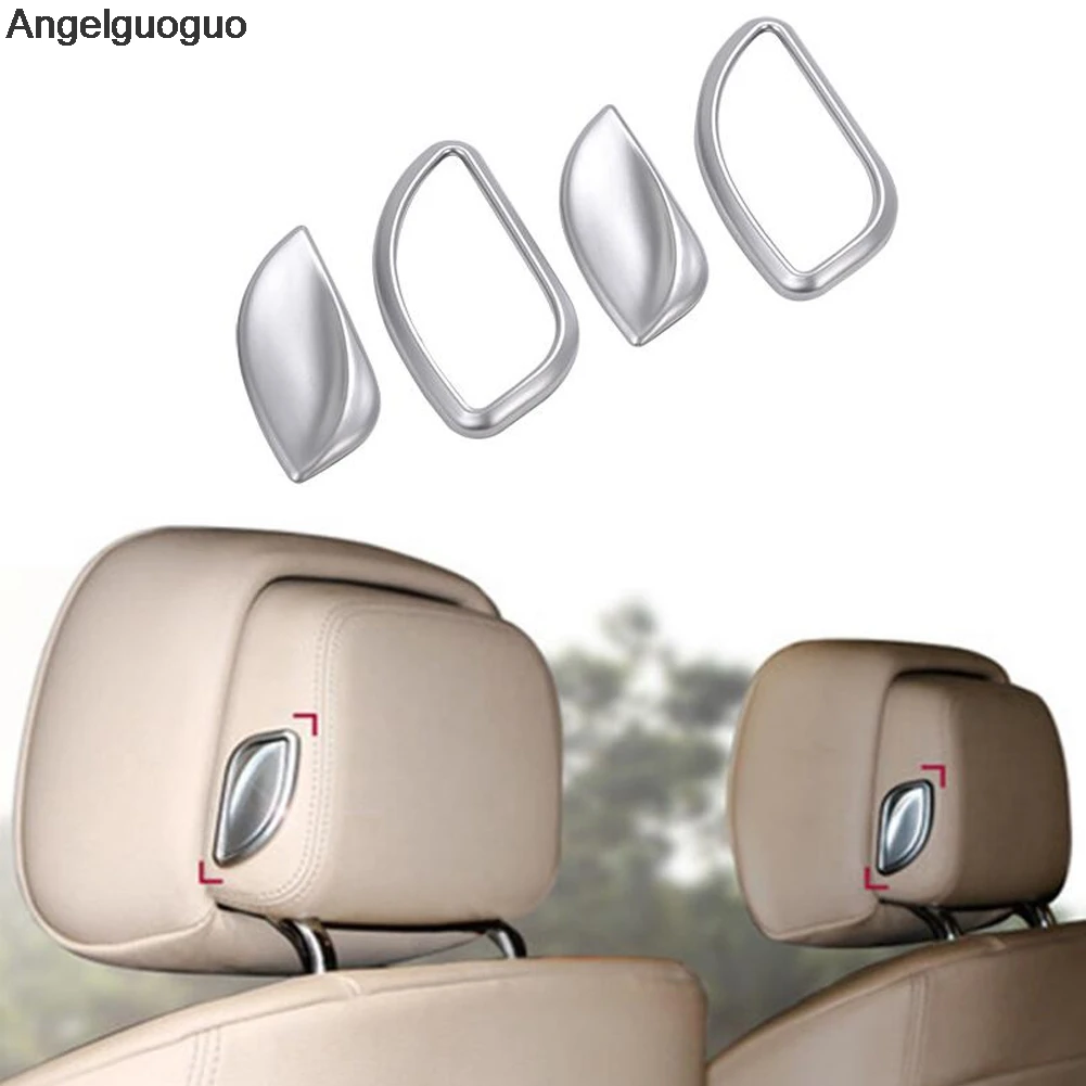 Car Seat headrest elevator adjust button cover trim sticker for BMW 5