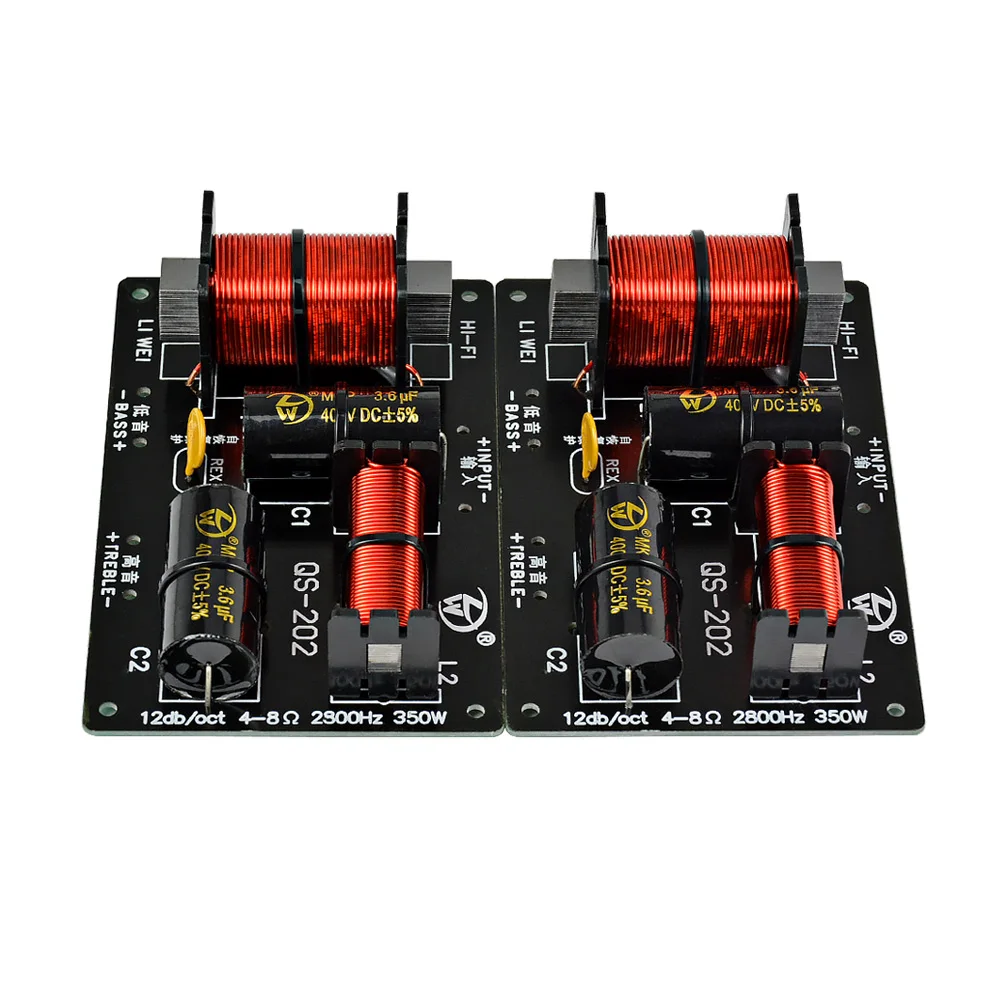 Placa de Áudio Divisor de Freqüência Unidade para 4-8ohm Aiyima Pces Maneiras Crossover Tweeter Baixo Alto-falante Faça Você Mesmo Filtro 2800 hz 2 350 w - Image 2