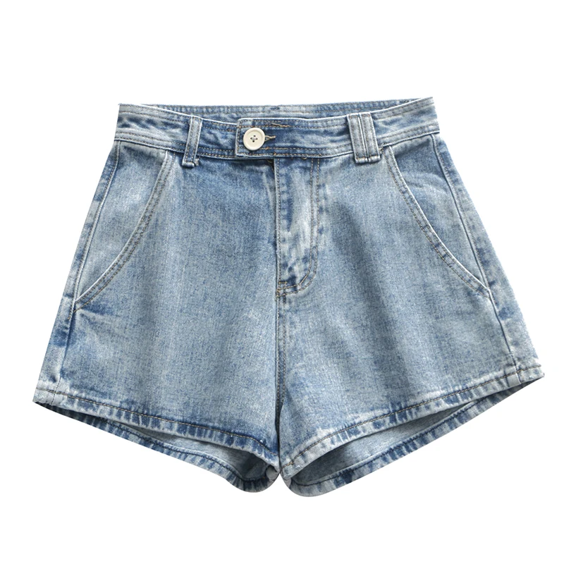 Pengpious fashion new summer denim short for young lady with buttons ...