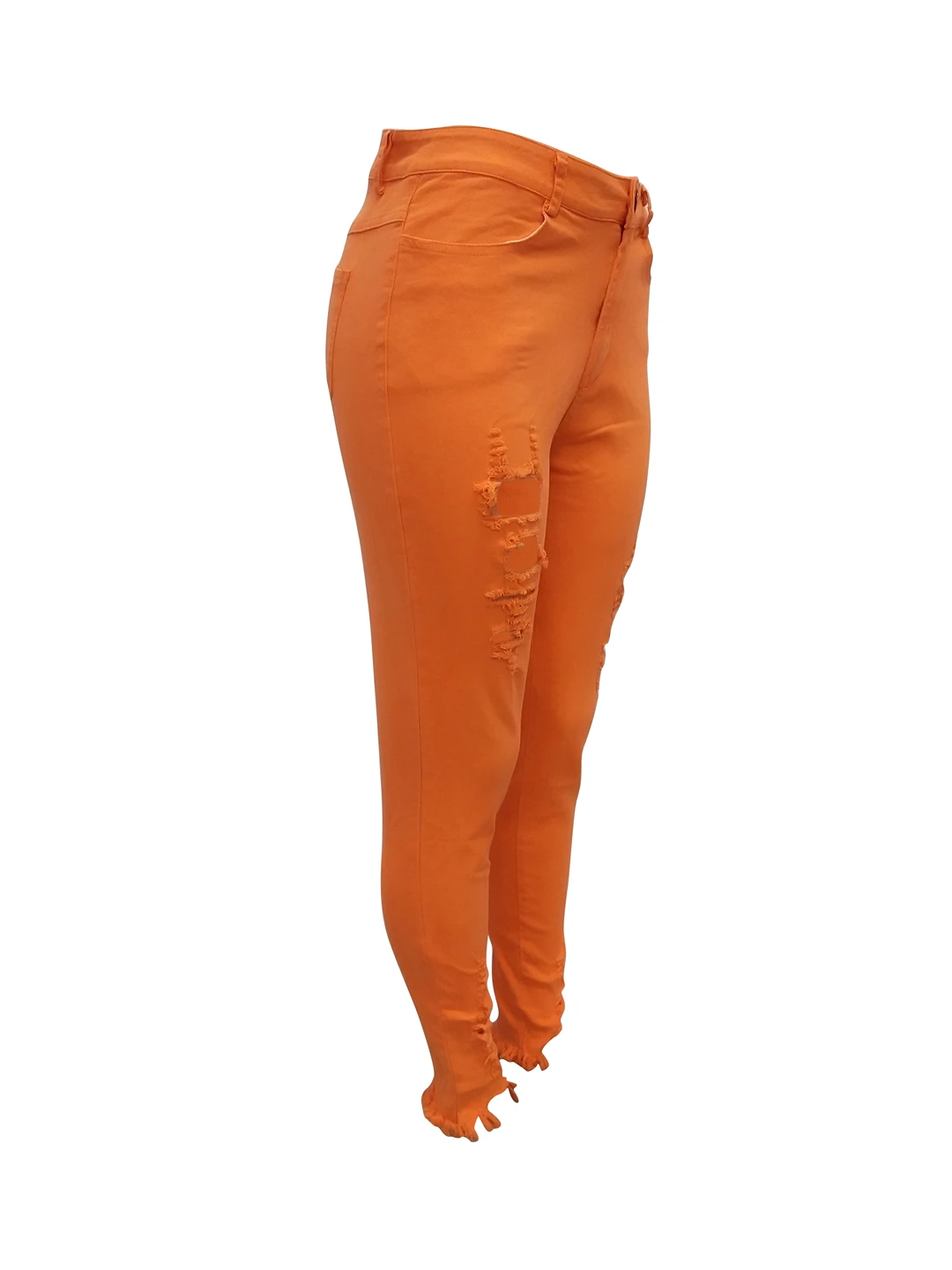 2019 повседневные сексуальные джинсы женские хлопковые с разрезами облегающие джинсовые брюки средняя талия узкие брюки высокий уличный