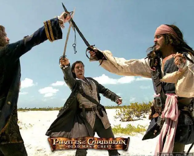 

S0152 MOVIE MERMAID PIRATES OF THE CARIBBEAN II CUTLASS SWORD BASKET SHEATH 30"