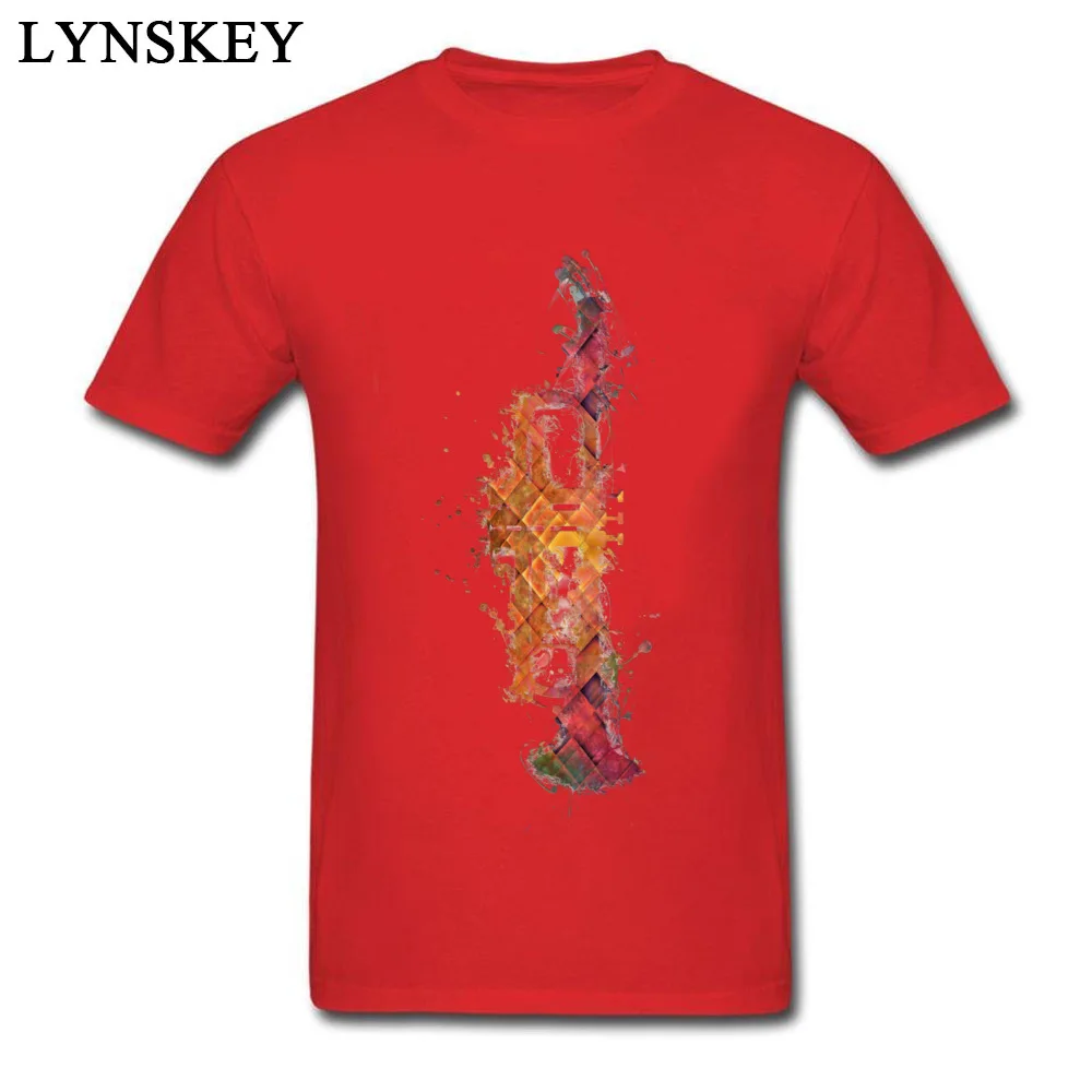 Discount Cool Summer Fall Trumpet Short Sleeve T Shirts All Cotton Round Neck Mens Tops Tees Classic Tee-Shirt Top Quality Trumpet red