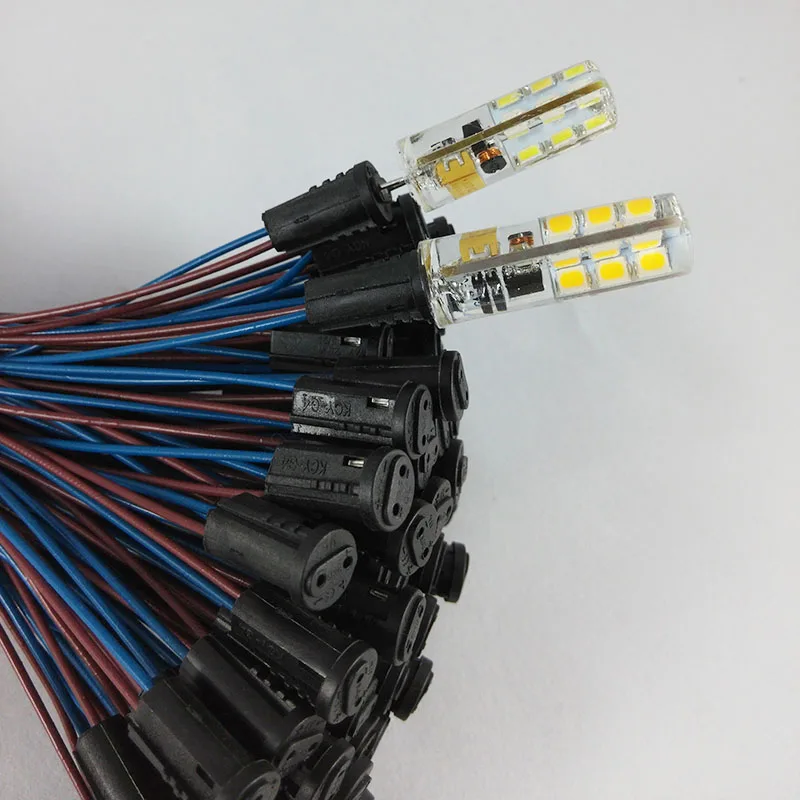 

10PCS 20, 50, 100cm G4 socket, lamp holder LED crystal heads light bulb G4 halogen lamp / LED Crystal Light Bulb