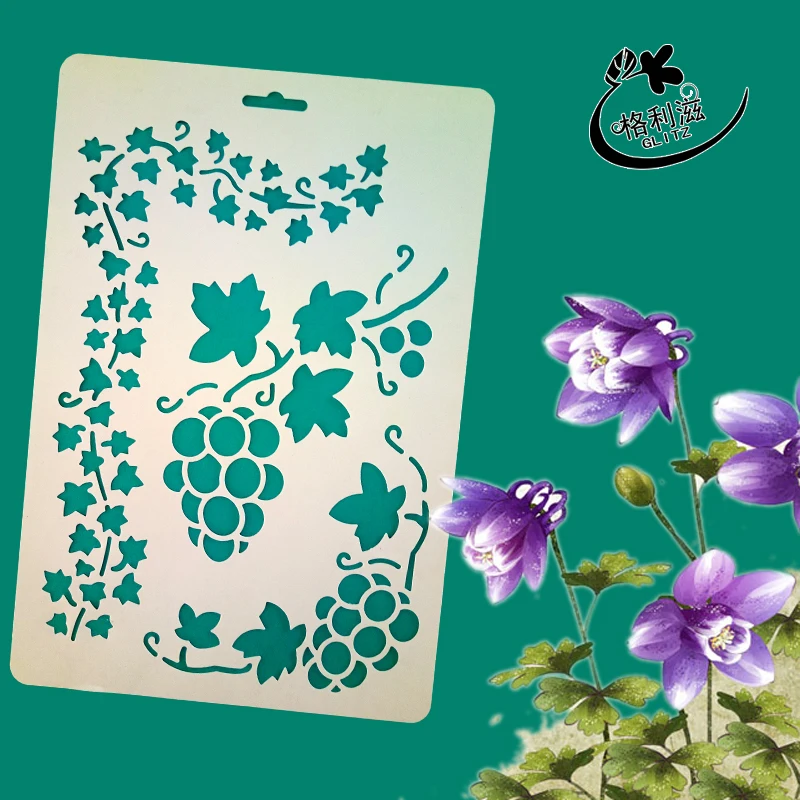 

Grapes Layering Stencils for DIY Scrapbooking/photo album Decorative Embossing DIY Paper Cards Crafts