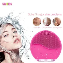 Electric Vibration Facial Cleaning Brush Blackhead Pore Deep Cleansing Instrument Waterproof Soft Silicone Face Massager ultrasonic electric cleaning instrument waterproof silicone brush facial brush facial pore cleaning