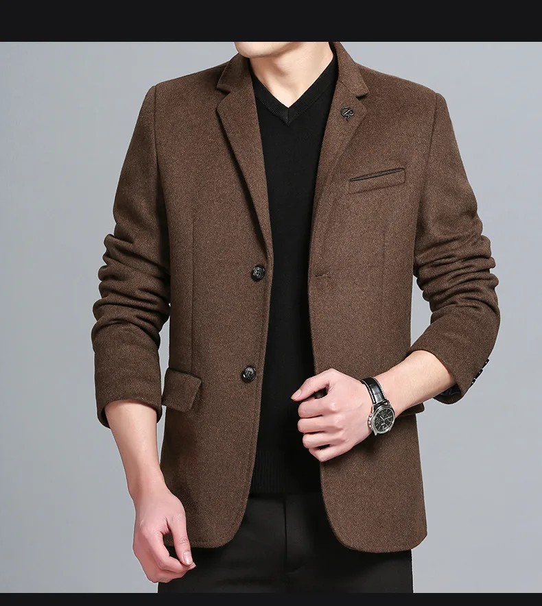 BOLUBAO мужское зимнее шерстяное пальто Мужская модная брендовая Удобная теплая плотная Шерстяная Смесь Шерстяное полупальто мужской Тренч пальто