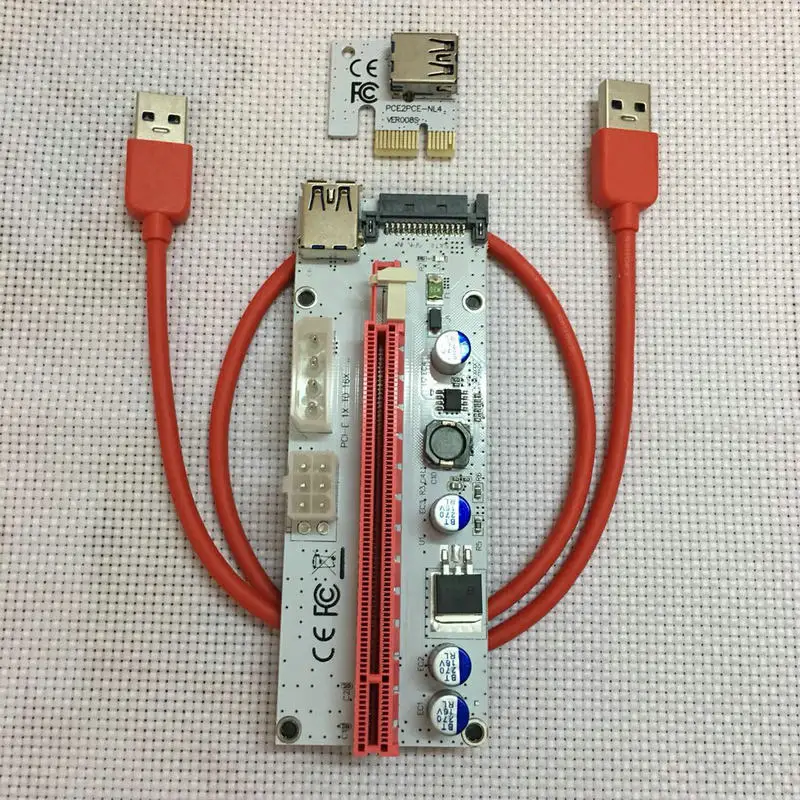 1 шт. высокое качество VER008S удлинитель USB 3 0 конвертер SATA PCI Express E 1X to16X Riser Card 60 см для