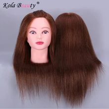 Nueva Llegada Cabeza de Maniquí Con el Pelo 18 “Cabeza Formación Cabello Humano Para La Universidad de Peluquería Cabezas De Muñecas