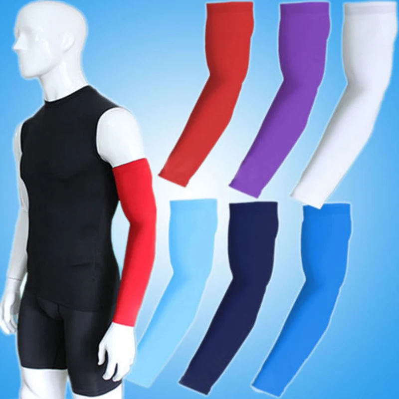 1X New One Arm Sleeve Cover Sun Armband Skin Protection Sport Stretch Basketball