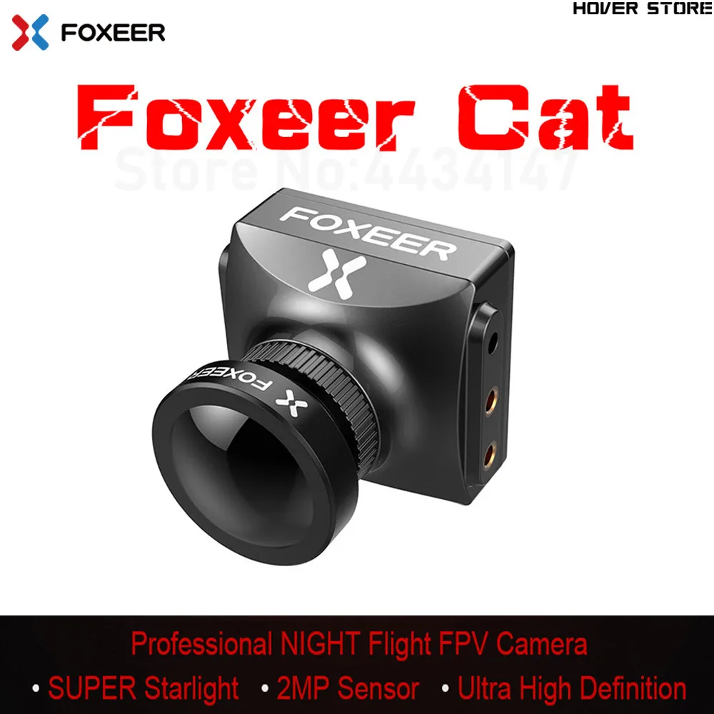

New Foxeer Cat Night Flight FPV Camera Super Starlight 0.0001lux low latency 1/3'' Sensor 16:9 4:3 P/N Switchable for FPV Racing