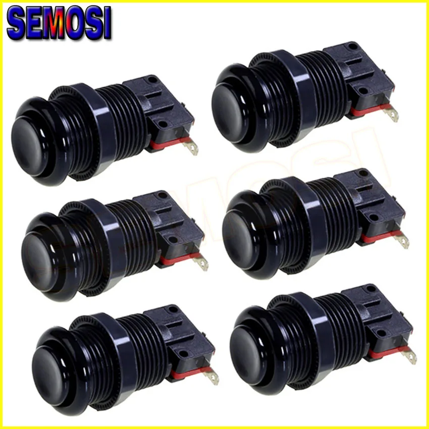

6pcs/lot American Style Jamma Arcade Long Push Button Durable High Quality HAPP Style Buttons with Micro switch