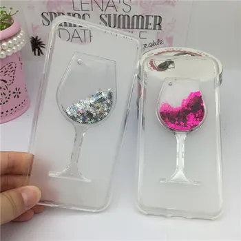 

Girls bottle quicksand case for iphone 6 case silicone TPU PC Dynamic liquid glitter cover for iphone 6 6s fundas