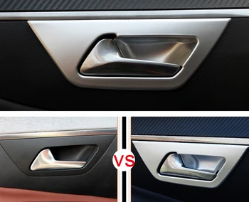 

Interior Door Handle Bowl Cover Frame Sticker Trim ABS Chrome Stickers Car-Styling Accessories For Peugeot 3008 3008GT 2017 2018