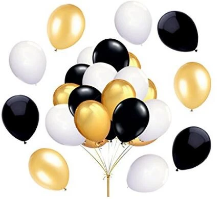 Ballons En Latex Couleur Or Noir Blanc 30 Unites Mixte 10 Pour Decoration De Reception Cadeau Pour Mariage Fete D Anniversaire Reception Cadeau Pour Bebe Remise De Diplome Aliexpress
