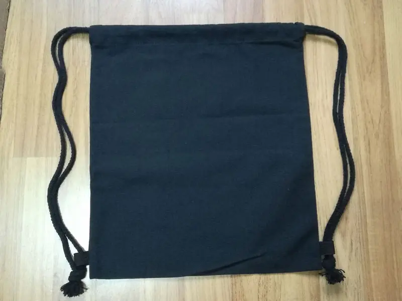 

Cotton Canvas Drawstring Back Pack, black and white color available