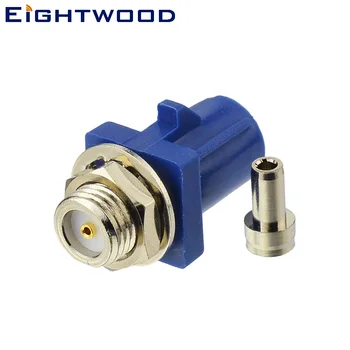 

Eightwood 5PCS Fakra C Bulkhead Plug Male Blue RF Connector Adapter Solder 1.13mm 1.37mm Cables for GPS Telematics/Navigation