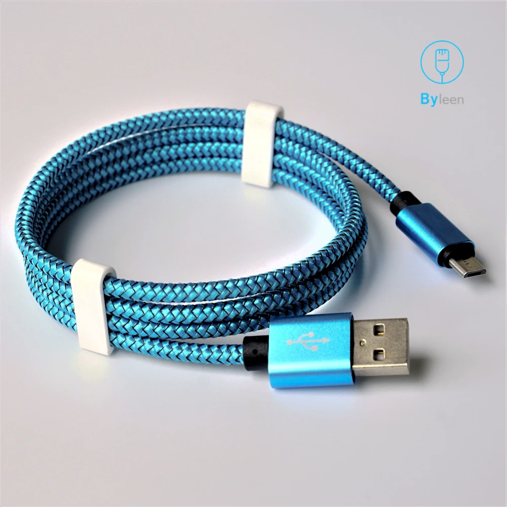 ByleenFast Charging Data Sync Micro USB Cable 1M 2M 0.25M Android Phone Charger Kable for Xiaomi Redmi Note 5 6 Pro PS4 Kindle