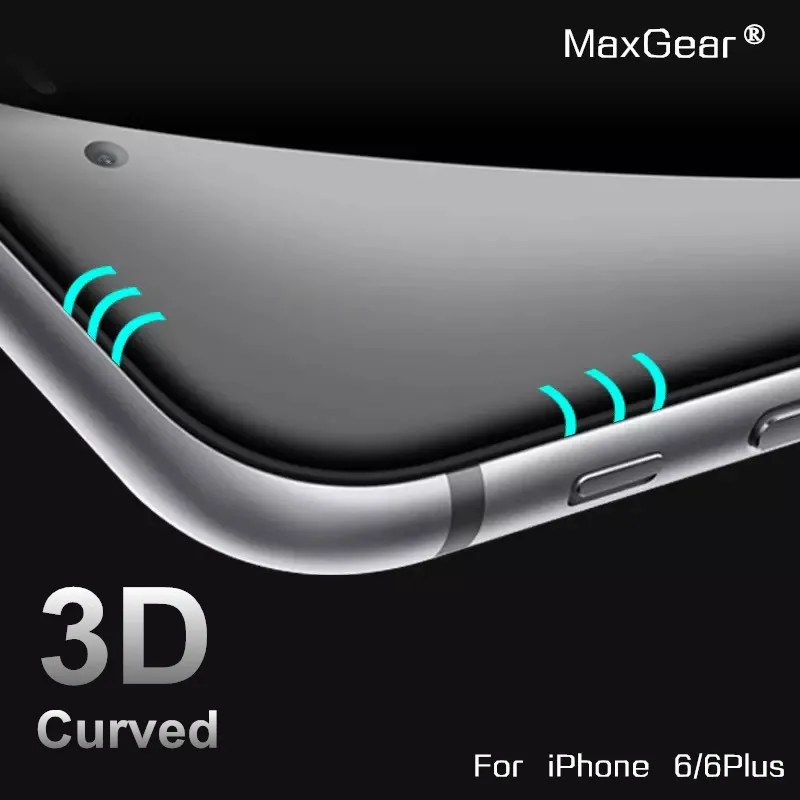 bilder für MaxGear 3D Gebogene Volle Abdeckung Ausgeglichenes Glas-schirm-schutz Für iPhone 6 6 S 4,7 zoll/6 Plus 5,5 zoll Kante zu Glas Film bilder für MaxGear 3D Gebogene Volle Abdeckung Ausgeglichenes Glas-schirm-schutz Für iPhone 6 6 S 4,7 zoll/6 Plus 5,5 zoll Kante zu Glas Film
