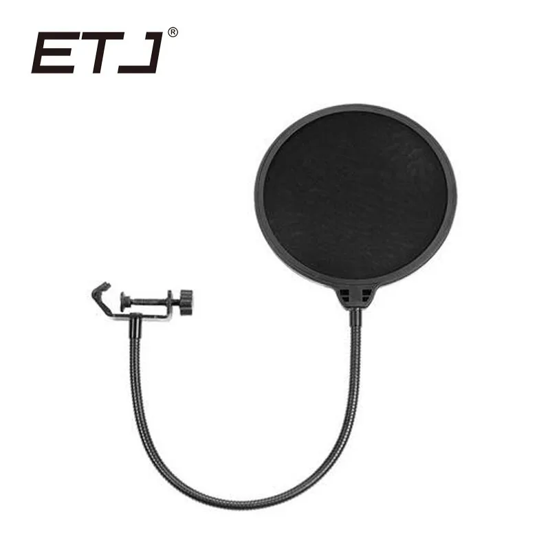 

ETJ Brand Wind Screen Pop Filter Double Layer Studio Microphone Accessories Swivel Mount Mask Shied For Speaking Recording