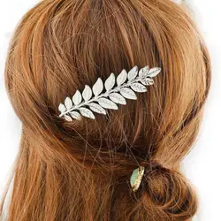 I PCS Золотые Серебряные заколки для волос лист свадебные гребни для женщин Свадебные Заколки для волос девушки заколки аксессуары для волос