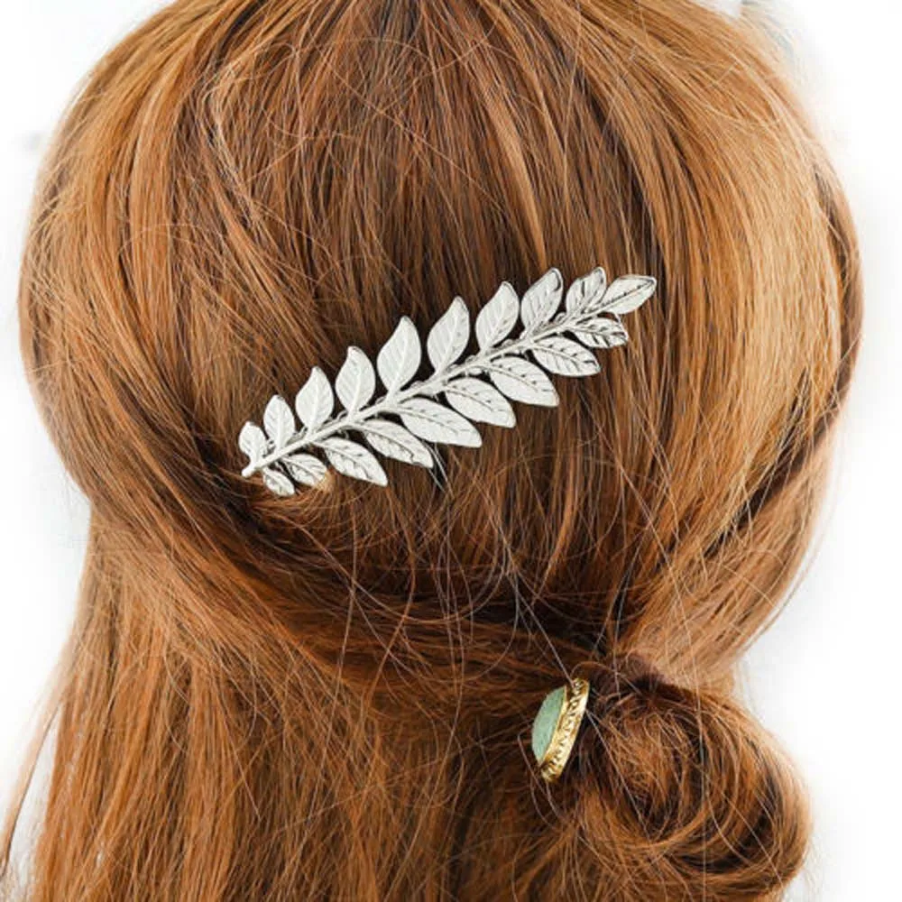 

I PCS Gold Silver Hairpins Leaf Bridal Hair Combs For Women Wedding Hairclips Girls Hairgrips Hair Accessories