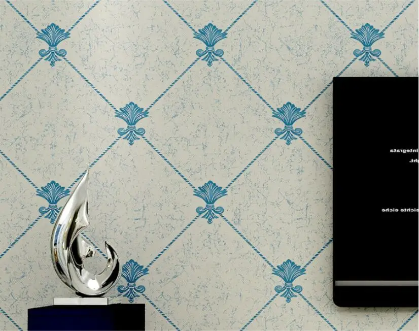Waliicorners Modern minimalist diamond lattice 3D three-dimensional embossed nonwoven wallpaper bedroom living room tv 10 QQ20180105183345