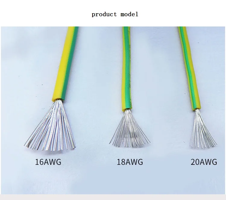 

Silicone wire ground wire anti-static wire super soft high temperature UL3135 14 16 18 20AWG yellow and green color