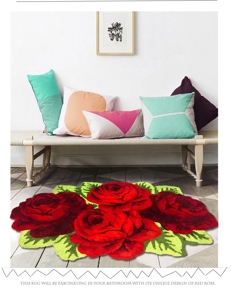 rose wedding Livingroom Carpet 7