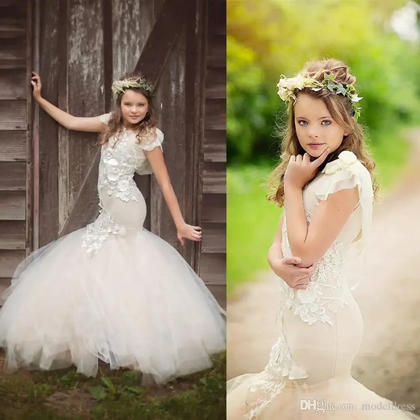 mermaid flower girl dress