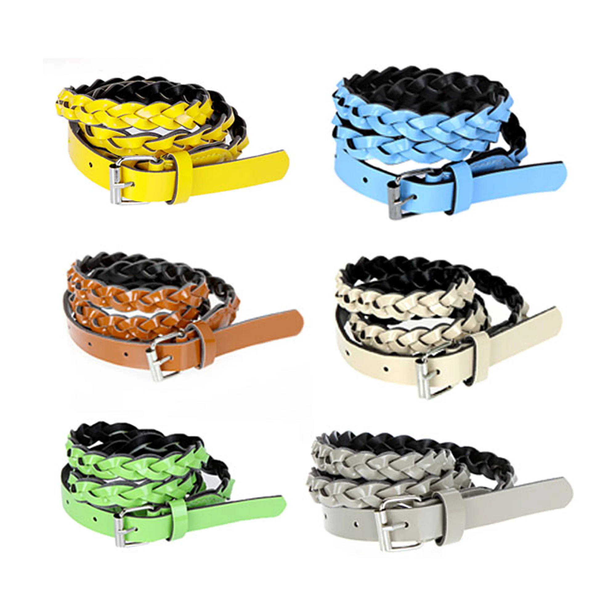 Buy Female Belt Fashion Lady Braided Belt Candy Color
