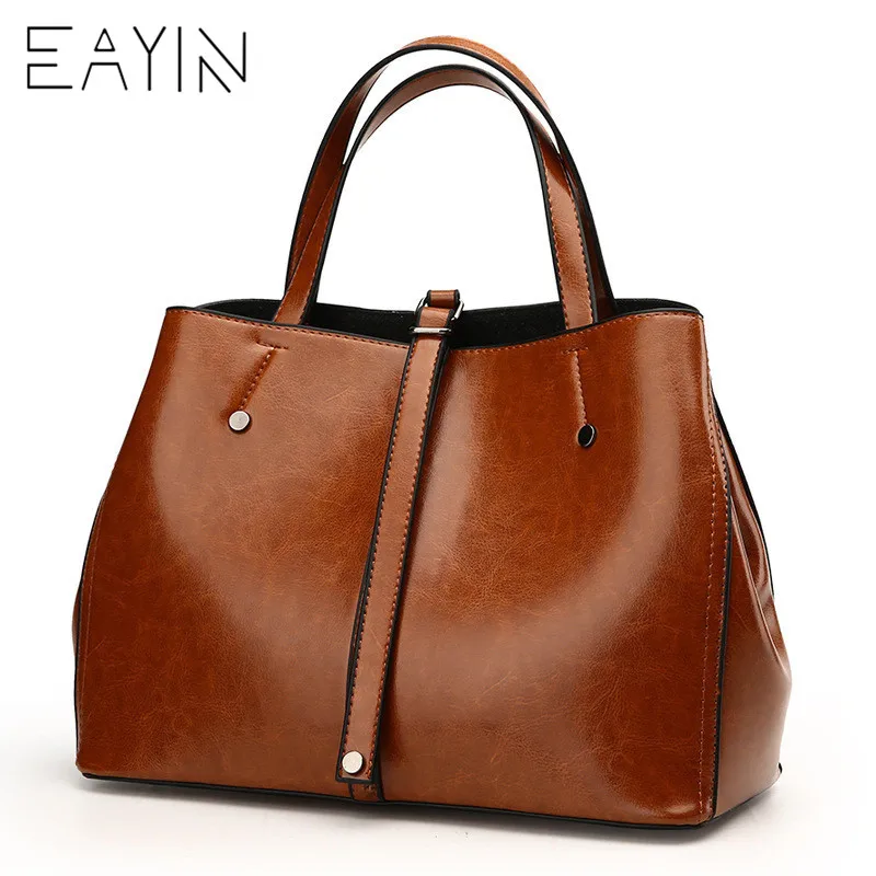 

EAYIN Genuine Leather Women handbags 2018 Luxury Bags Handbag Female fashion Totes bags Large Capacity Shoulder Bag bolsos mujer