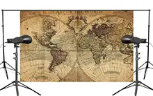 Ancient World Map Photo Background Studio Retro Photography Background Mural Wallpaper 150x220cm